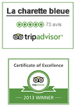 Le Charette Bleue est recommandée sur Trip Advisor